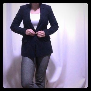 Navy Blue Wool Blazer